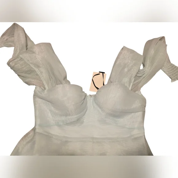 House Of Harlow X REVOLVE Burna Mini Dress Pale Blue Size M NWT - Picture 9 of 9